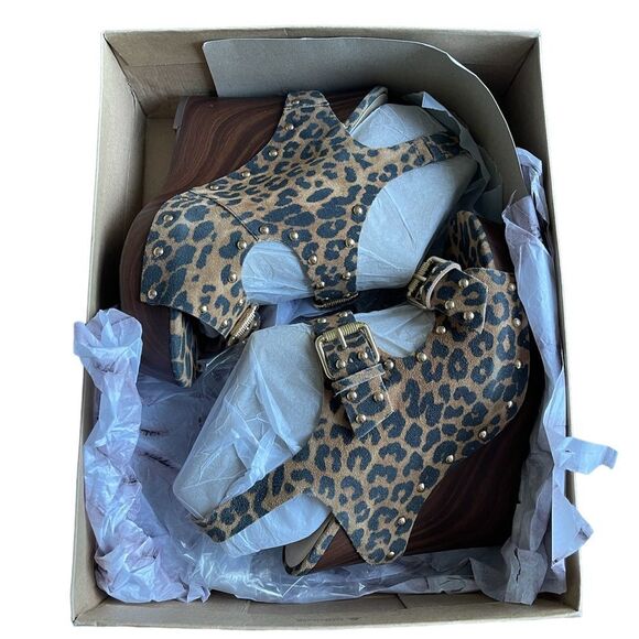 Jessica Simpson Tymina Women's Studded Leather Platform Wedge Sandals 9,5 - Picture 7 of 7